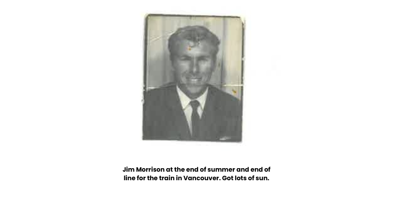 Jim Morrison at the end of summer and end of line for the train in Vancouver. Got lots of sun.